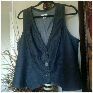 Cato Women's Plus Size Denim Vest